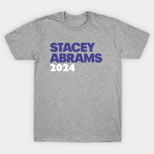 Stacey Abrams For 2024 President Purple Campaign Logo Sticker T-Shirt